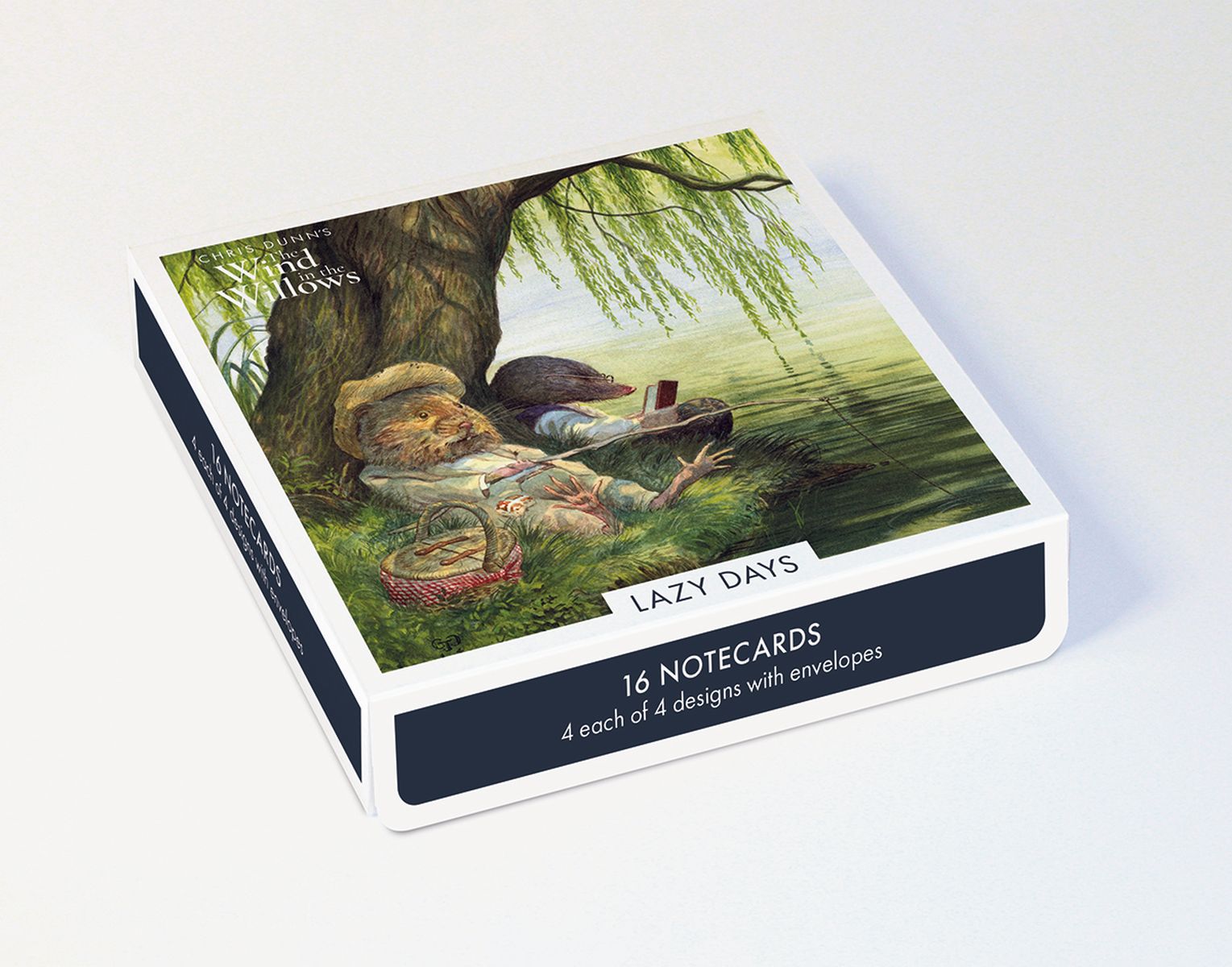 The Wind in the Willows Lazy Days by Chris Dunn Box of 16 Notecards with Envelopes - Bee's Emporium