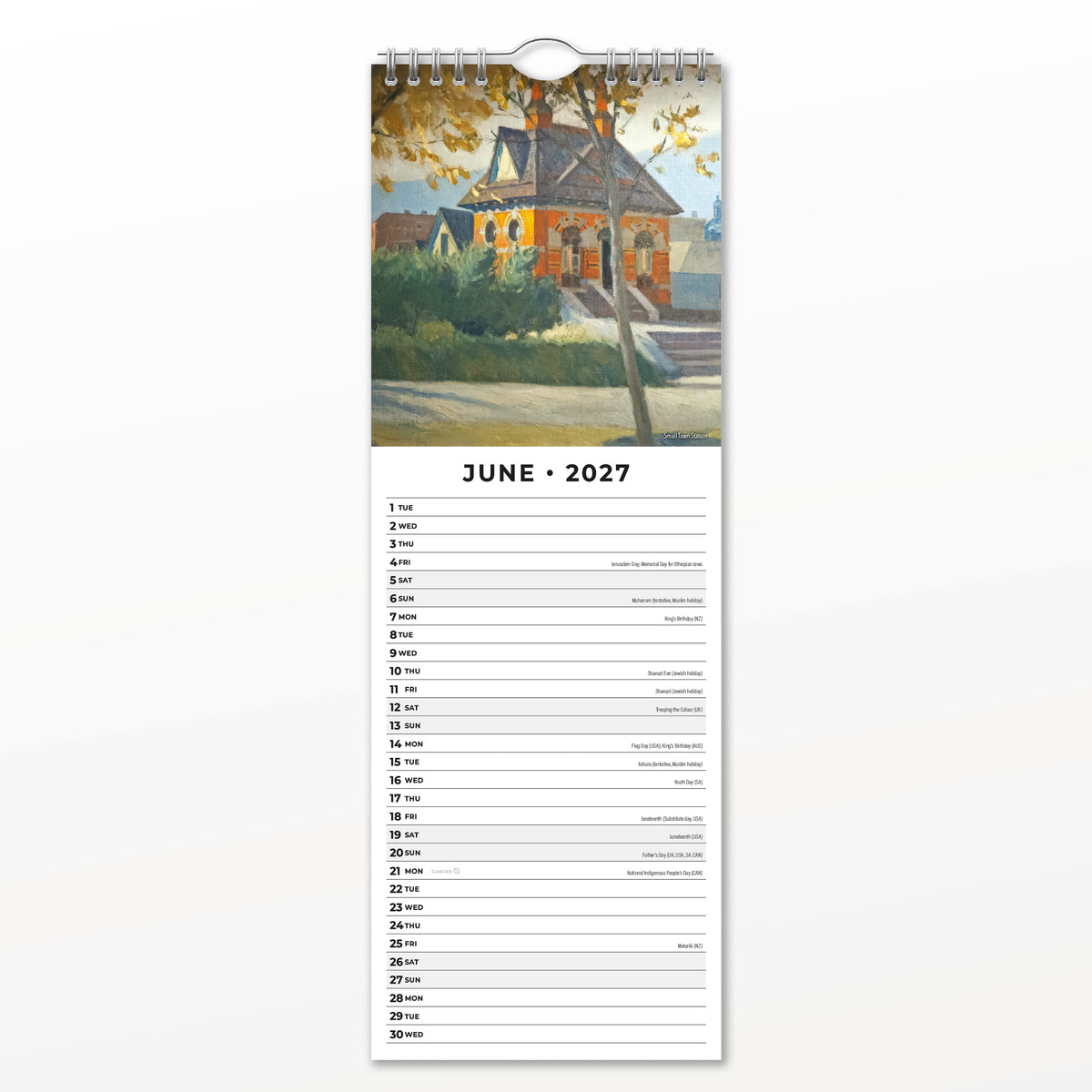 Edward Hopper 2027 Slim Wall Calendar