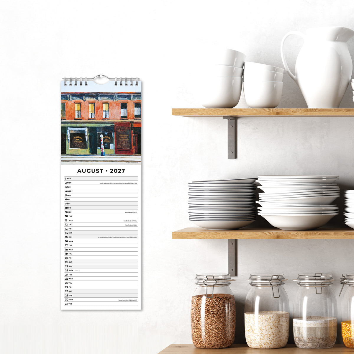 Edward Hopper 2027 Slim Wall Calendar