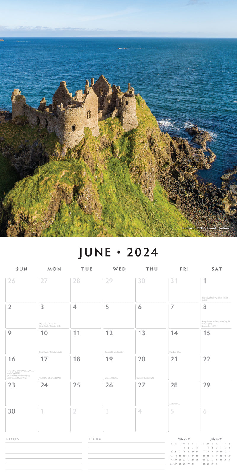 Emerald Isle 2024 Square Wall Calendar