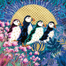 Puffin Sunrise by Emma Frances Grant Blank Greeting Card with Envelope