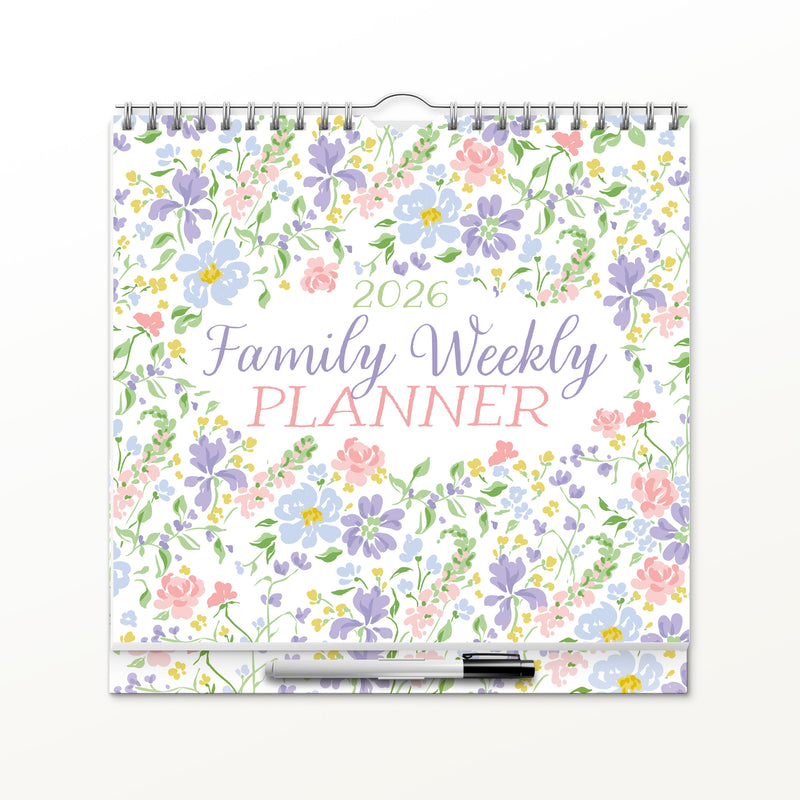 Family Weekly Planner - 2026 Square Wall Planner