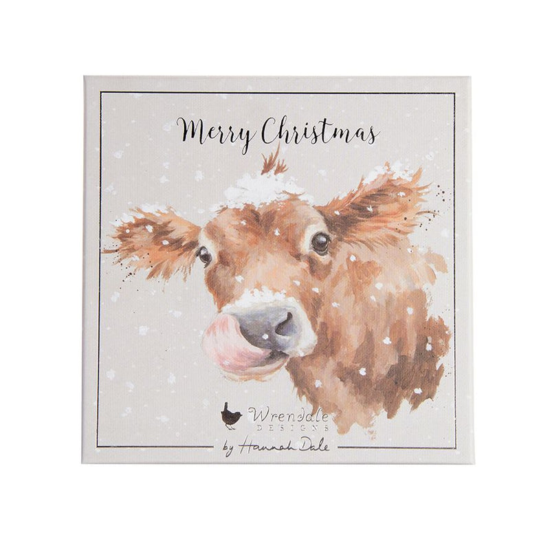 Wrendale Designs First Taste of Snow Cow Box of 8 Christmas Cards