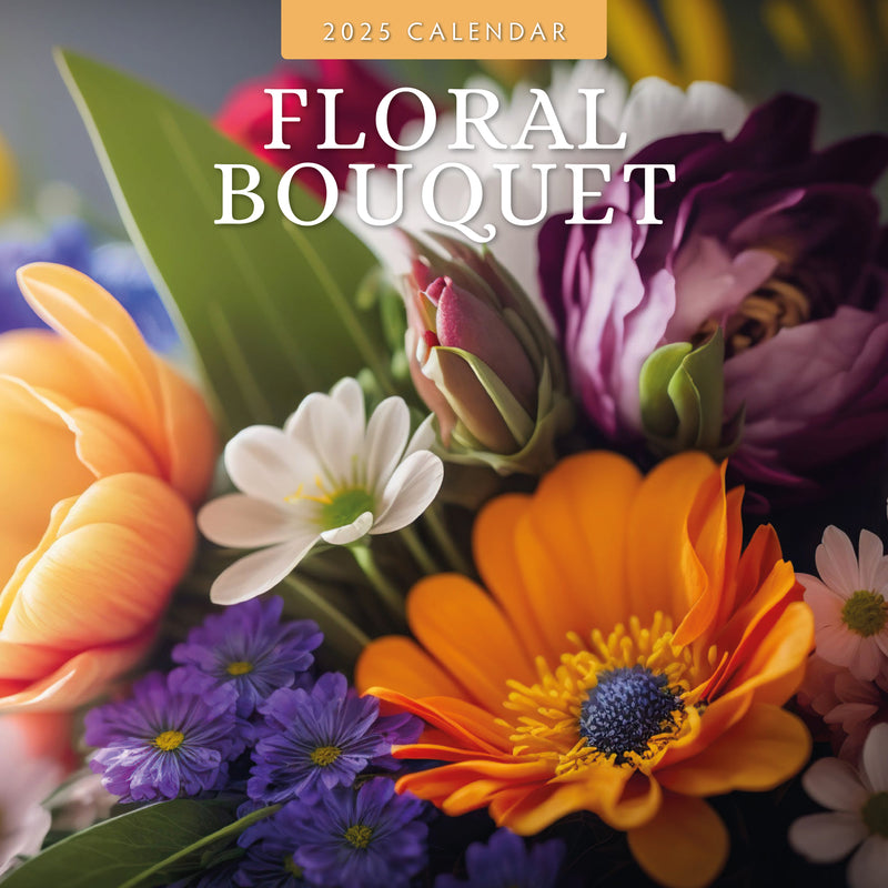 Floral Bouquet 2025 Square Wall Calendar