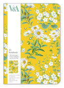 V&A Yellow Flowers A5 Notebook