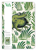 V&A William De Morgan Frog Tile A5 Notebook