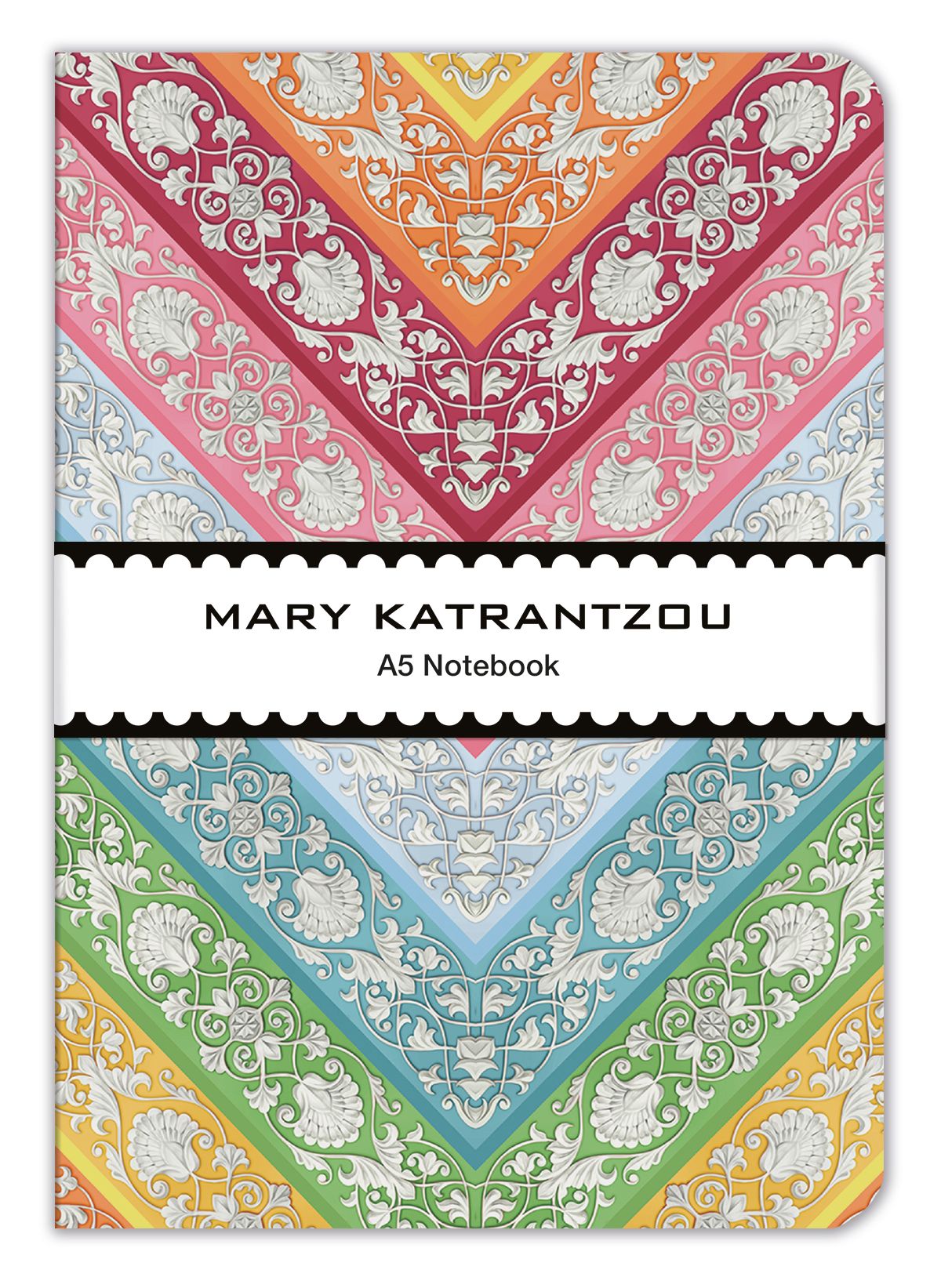 Mary Katrantzou Rainbow Chevrons A5 Notebook