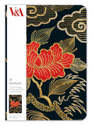 V&A Kimono Flower Tile A5 Notebook - Bee's Emporium
