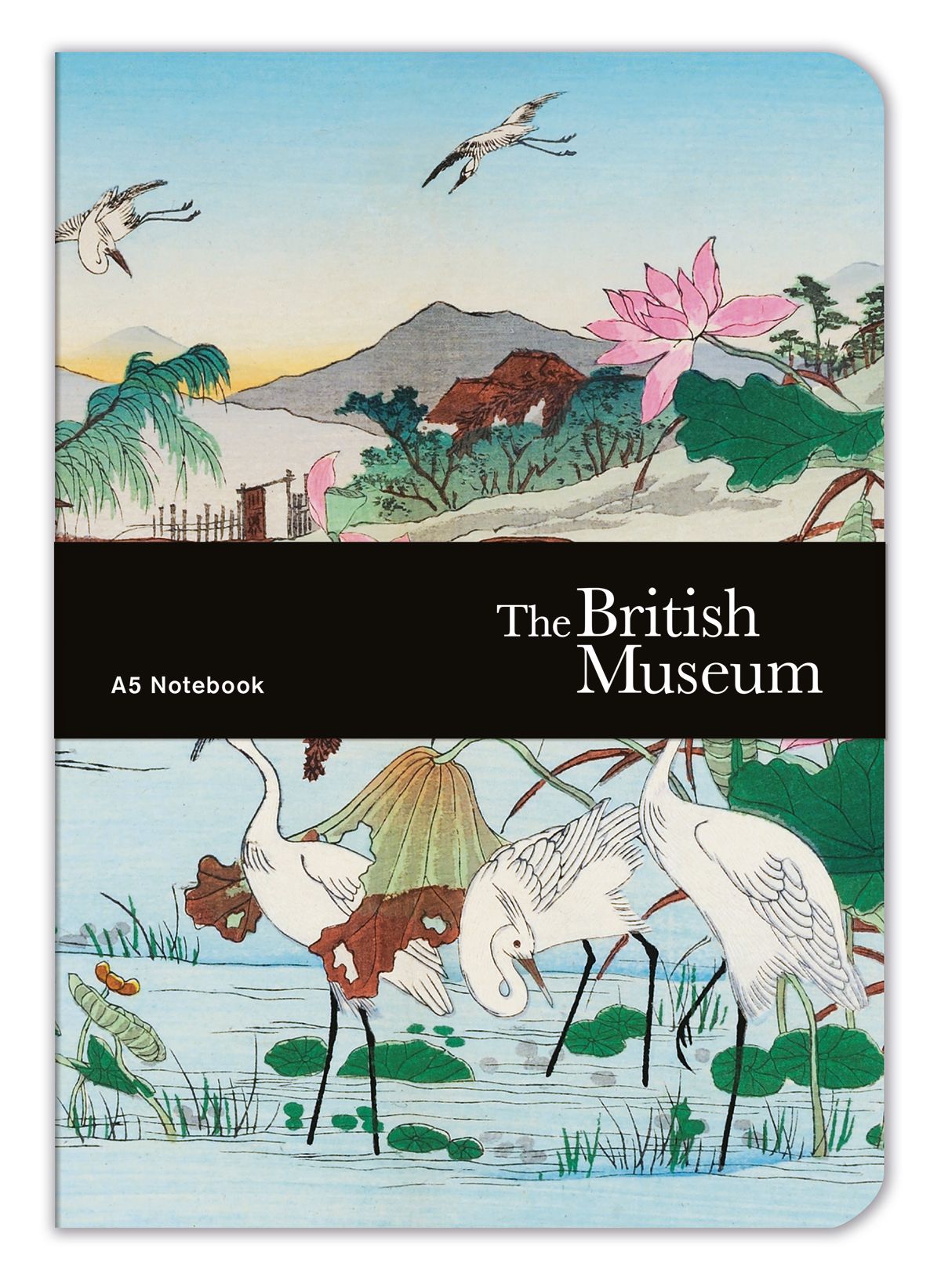 The British Museum Herons with Lotus A5 Notebook - Bee's Emporium