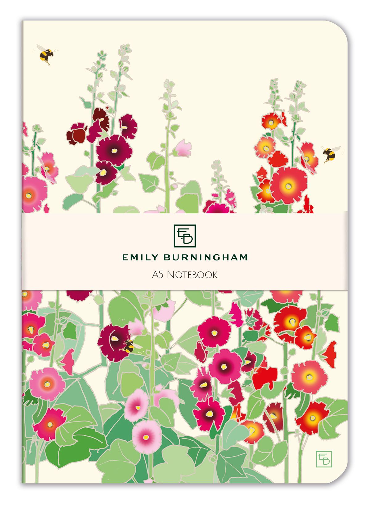 Emily Burningham Hollyhocks A5 Notebook