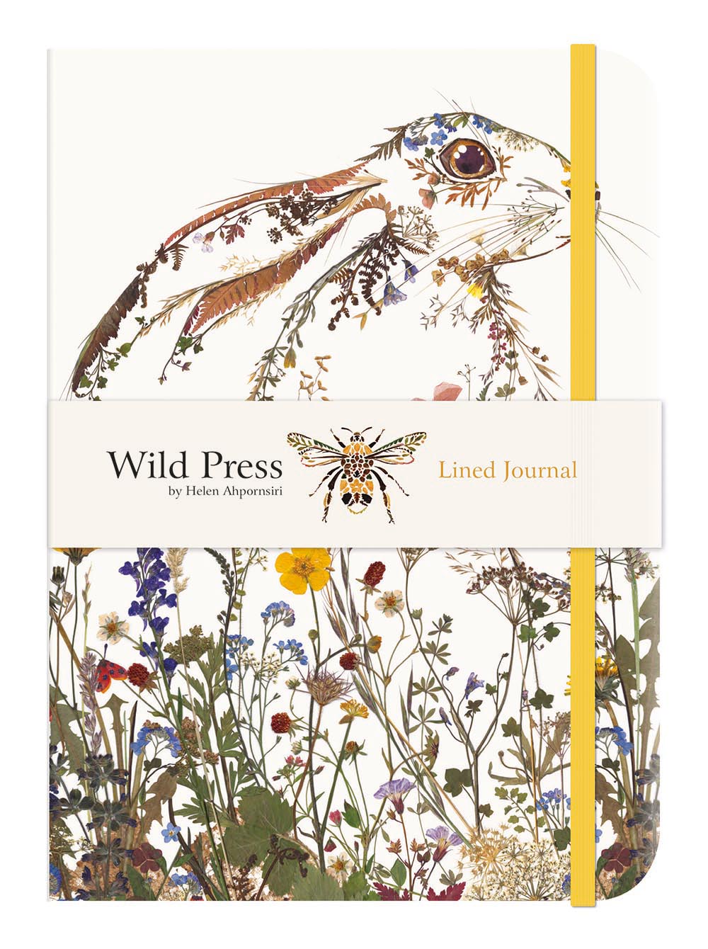 Wild Press by Helen Ahpornsiri - Wildflower Hare Lined Journal - Bee's Emporium
