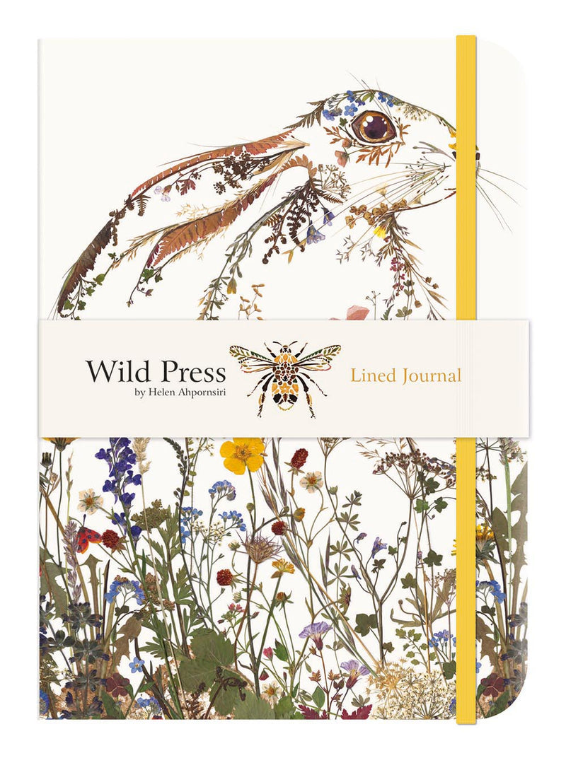 Wild Press by Helen Ahpornsiri - Wildflower Hare Lined Journal
