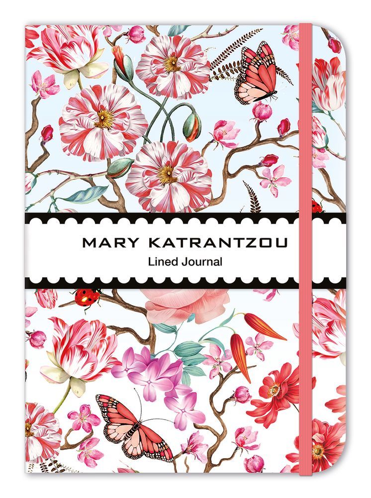 Mary Katrantzou Red Floral Lined Journal
