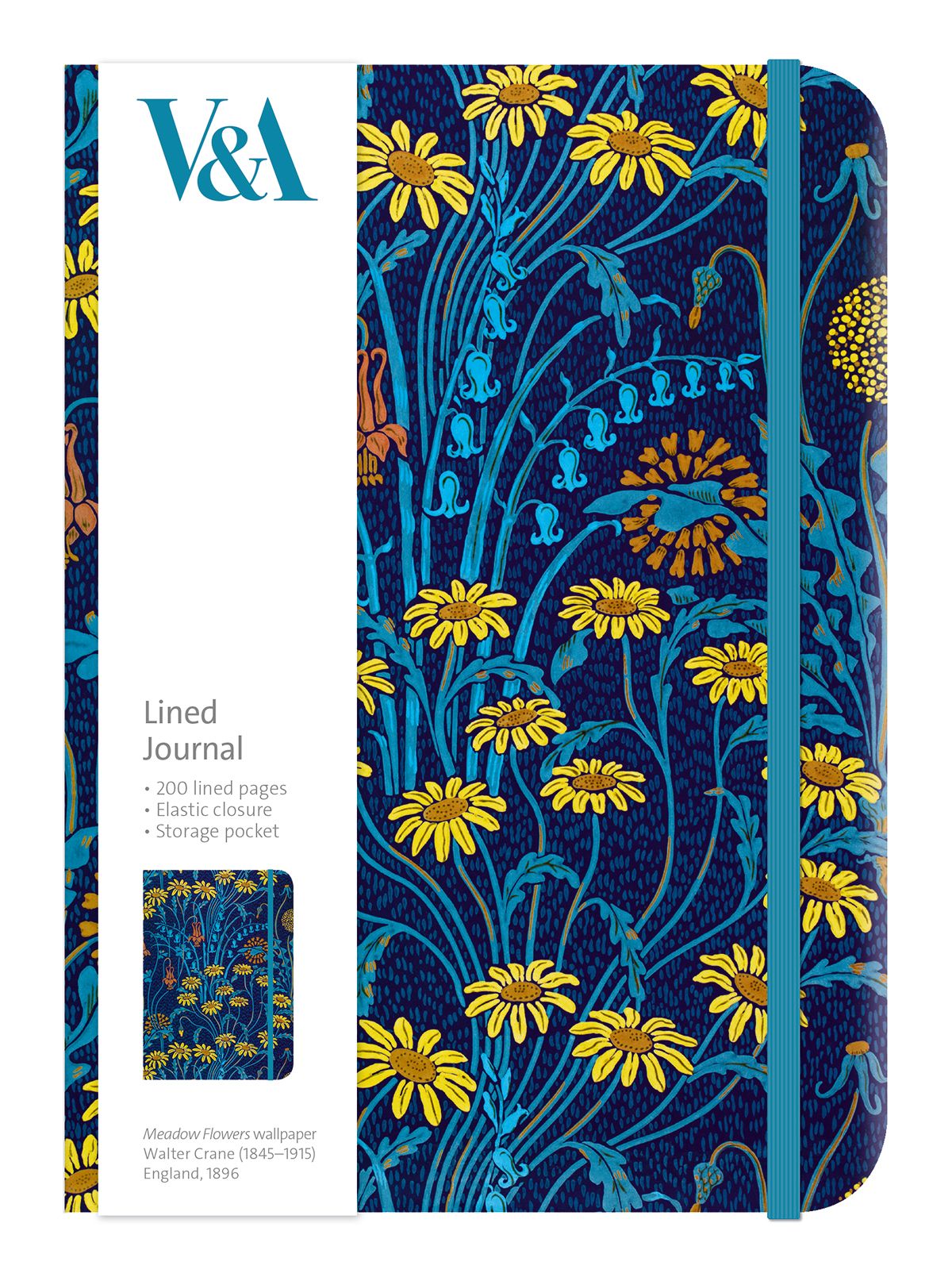 V&A Meadow Flowers Lined Journal - Bee's Emporium