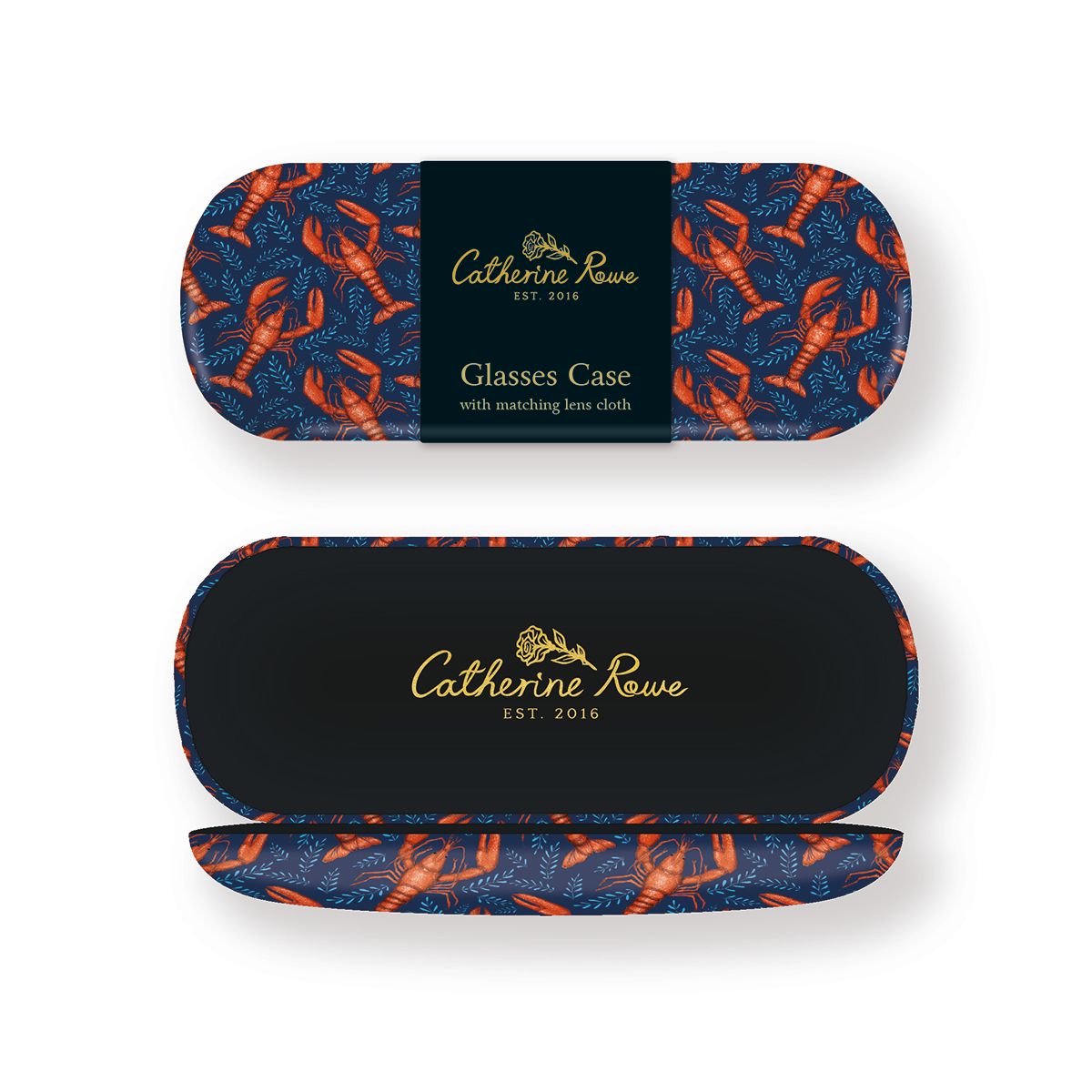 Catherine Rowe Lobsters Glasses Case - Bee's Emporium