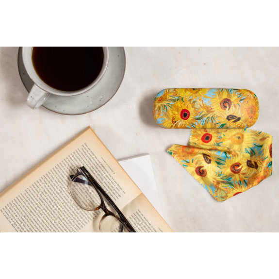 Van Gogh Vase with Twelve Sunflowers Glasses Case - Bee's Emporium