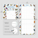 Garden Birds Illustrated Family Organiser - 2026 Square Wall Calendar