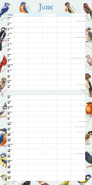 Garden Birds Illustrated Family Organiser - 2026 Square Wall Calendar