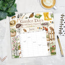 Garden Days Illustrated Family Organiser - 2026 Square Wall Calendar