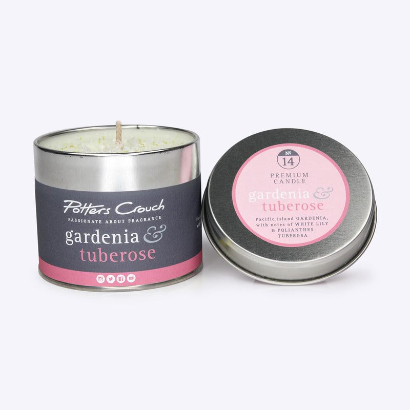 Potters Crouch - Candle Tin - Gardenia & Tuberose