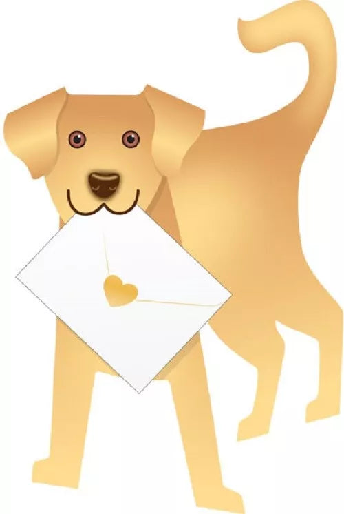 Biscuit Golden Labrador 3D Greeting Card with Envelope - Bee's Emporium