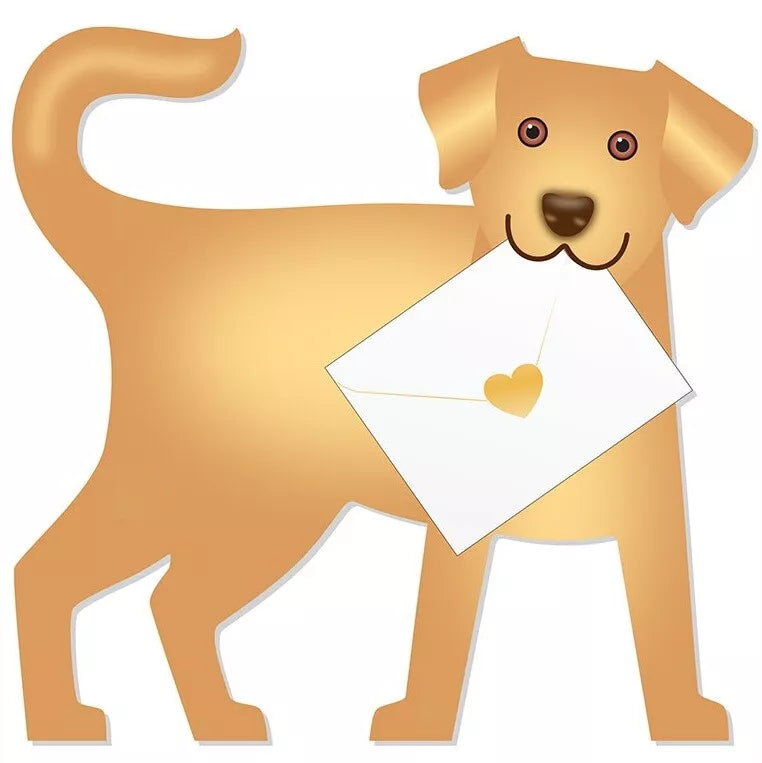 Biscuit Golden Labrador 3D Greeting Card with Envelope