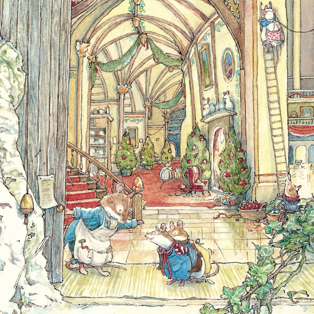 Brambly Hedge Midwinter Preparations Pack of 8 Christmas Cards - Bee's Emporium