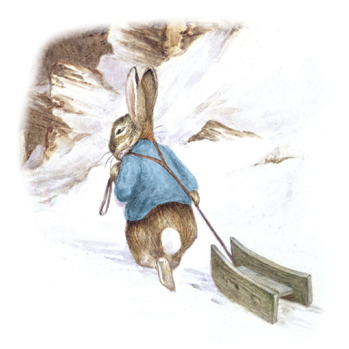 Sledging in the Snow by Beatrix Potter Pack of 8 Christmas Cards