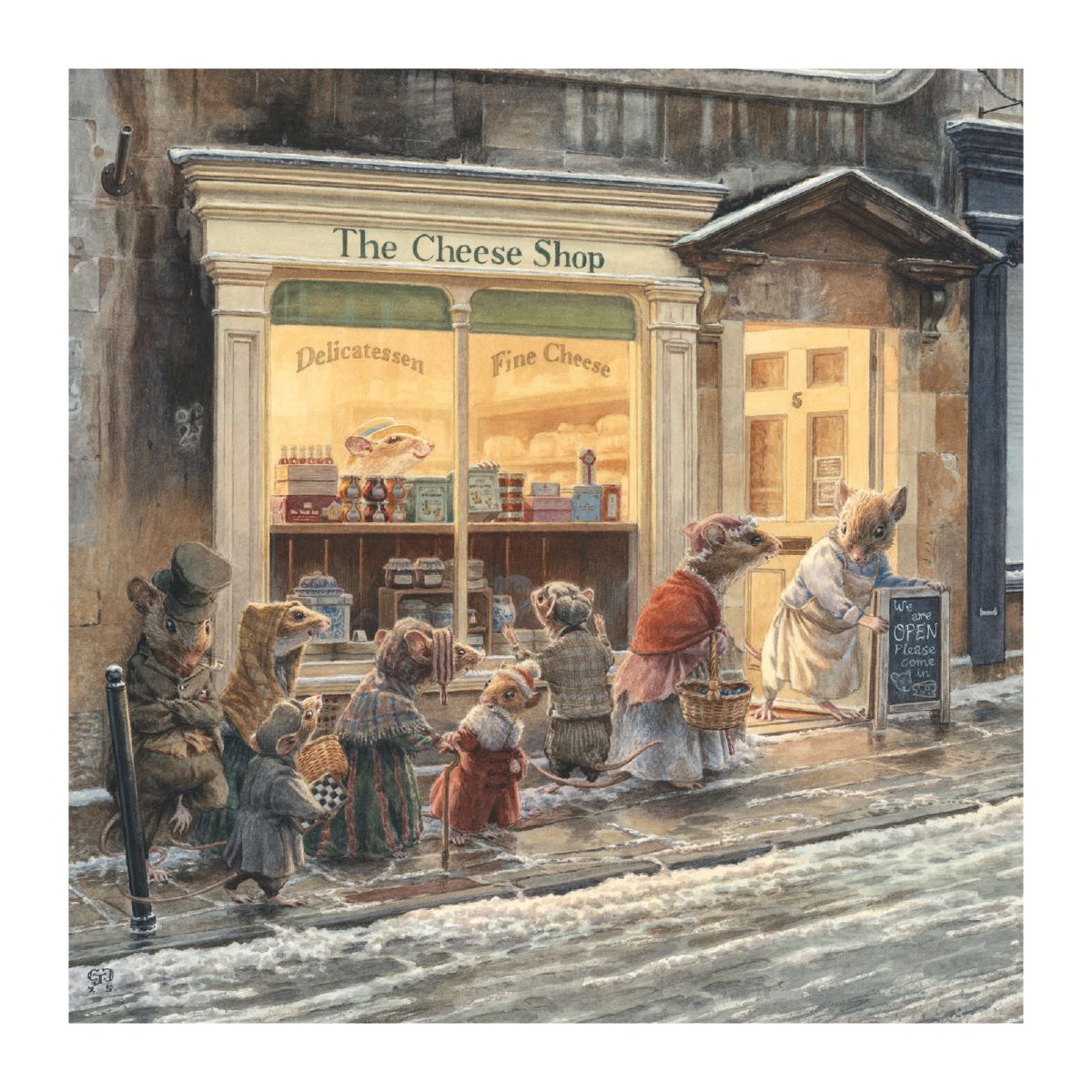 Wind in the Willows The Cheese Shop Pack of 8 Christmas Cards