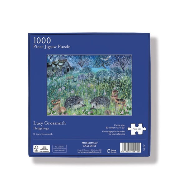 Coast and Country Hedgehogs by Lucy Grossmith 1000 Piece Jigsaw Puzzle - Bee's Emporium