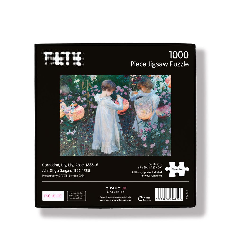 Tate Carnation Lily Rose by John Singer Sargent 1000 Piece Jigsaw Puzzle - Bee's Emporium