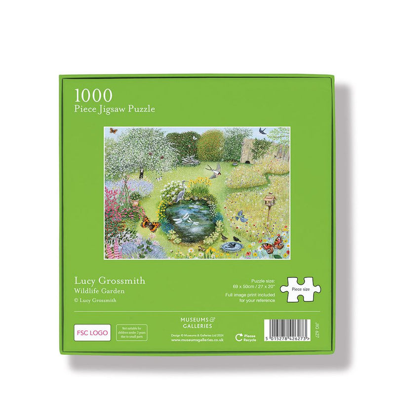 Coast and Country Wildlife Garden by Lucy Grossmith 1000 Piece Jigsaw Puzzle