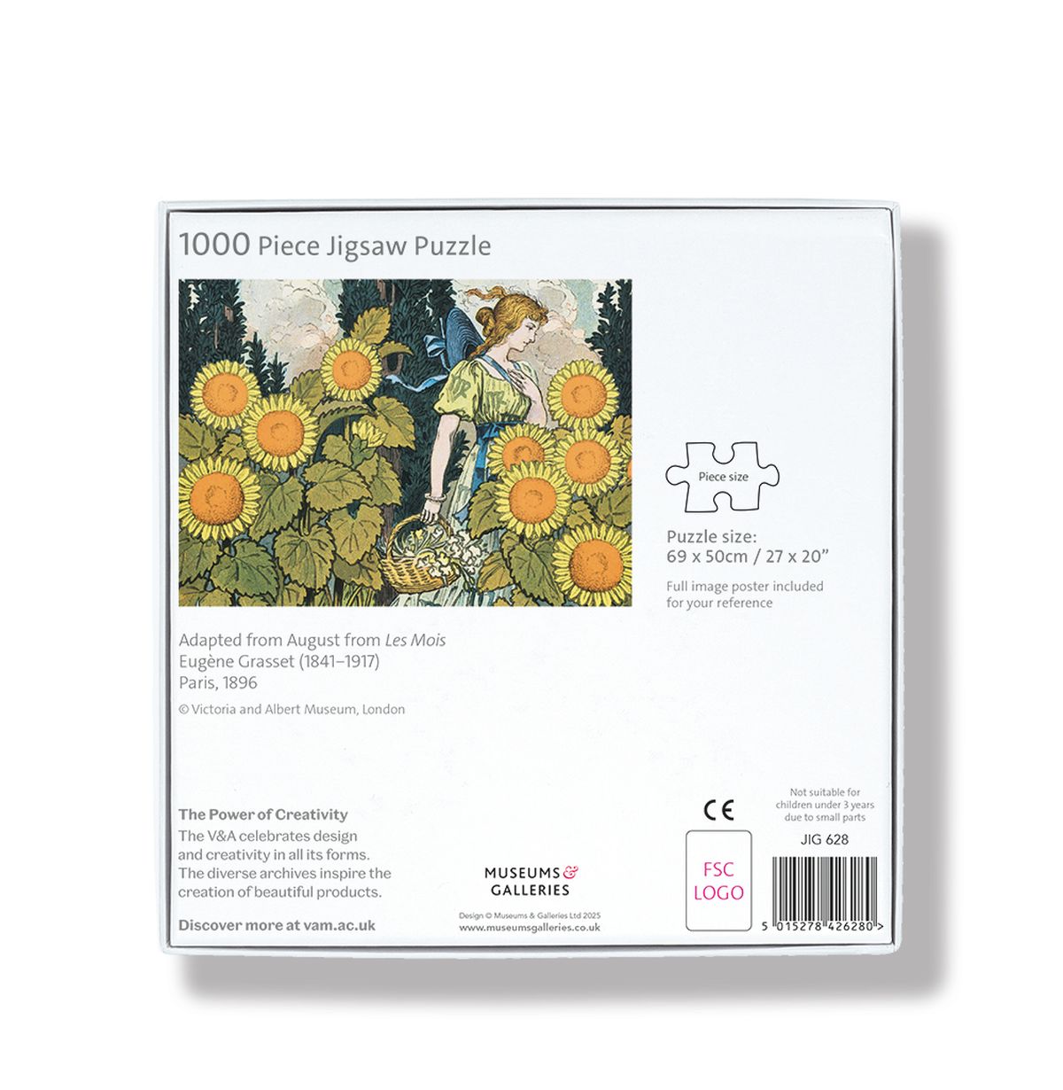 V&A August Lady by Eugene Grasset 1000 Piece Jigsaw Puzzle - Bee's Emporium