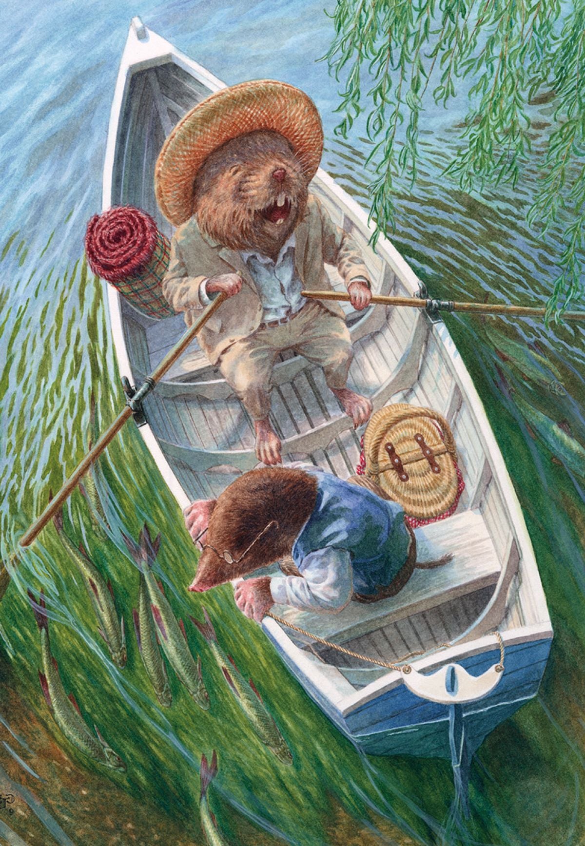 Wind in the Willows by Chris Dunn 20 Mini Notecards Cube - Bee's Emporium