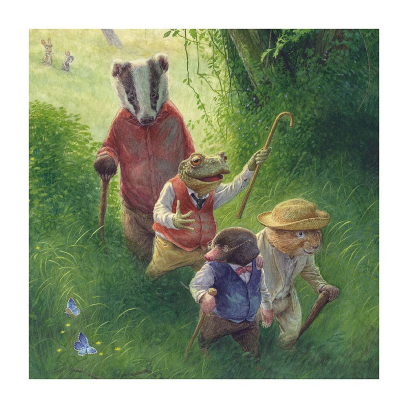 Wind in the Willows - Summer Evening Walk Blank Greeting Card with Envelope