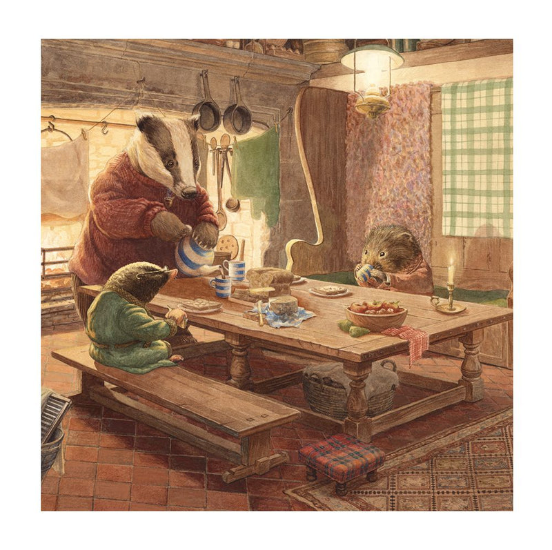 Wind in the Willows - Badger's Kitchen Blank Greeting Card with Envelope