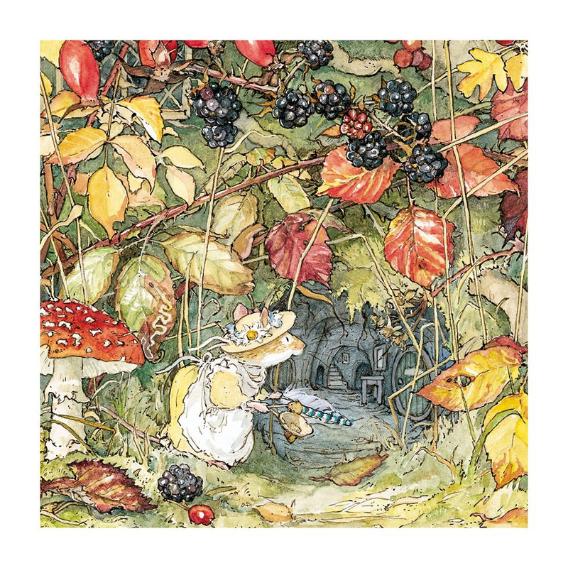 Brambly Hedge - I Wonder If Anyone Lives Down There? Blank Greeting Card with Envelope