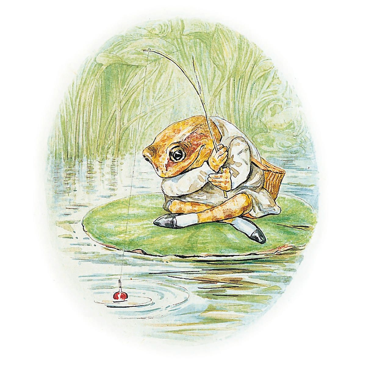 Mr Jeremy Fisher by Beatrix Potter Blank Greeting Card with Envelope - Bee's Emporium