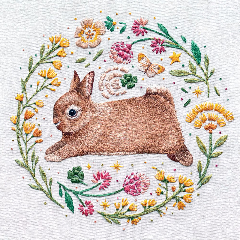 Bunny Hop by Emillie Ferris Blank Greeting Card with Envelope
