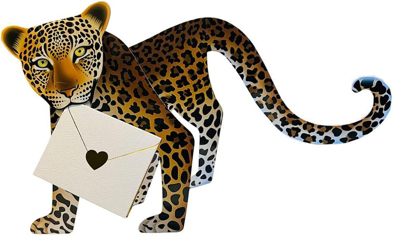 Leopard 3D Greeting Card with Envelope