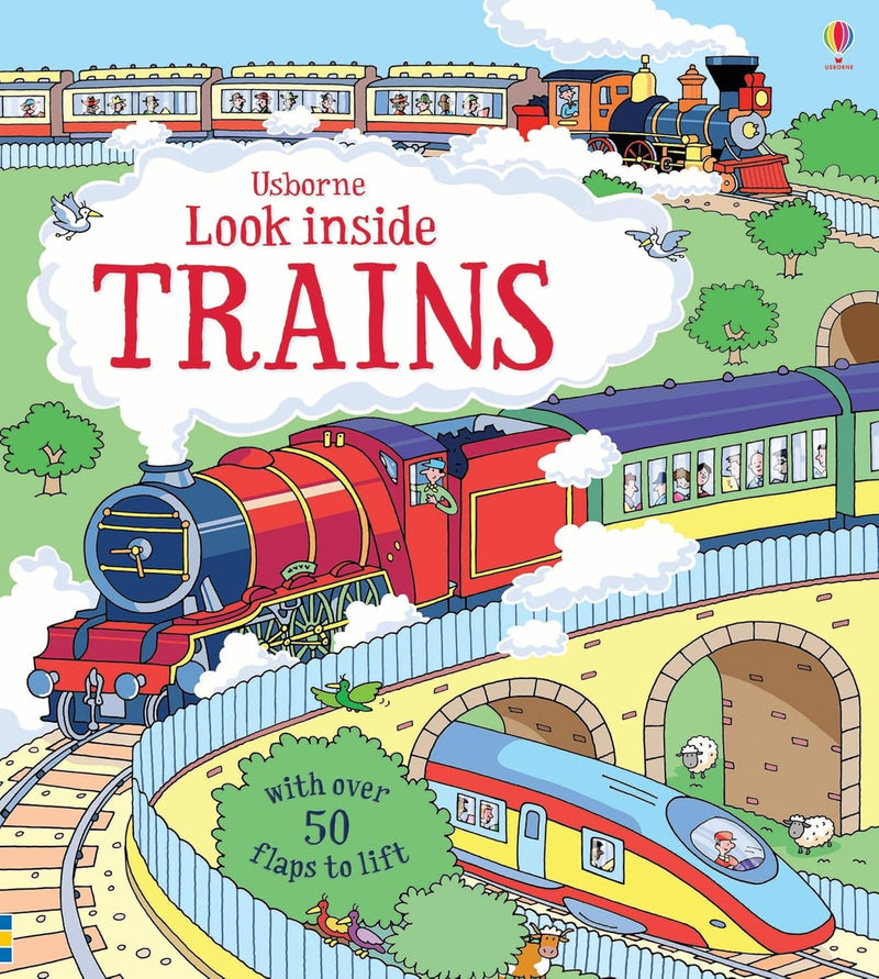 Look Inside Trains by Alex Frith (Board Book)