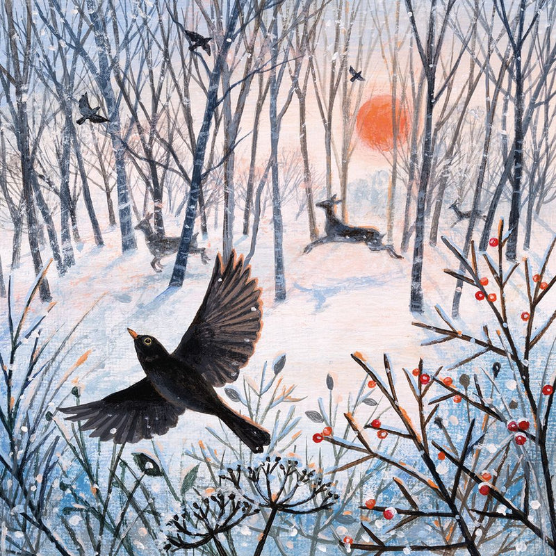 Woodland Sundown by Lucy Grossmith Pack of 8 Charity Christmas Cards