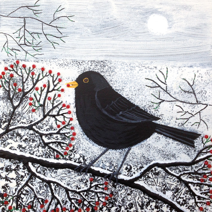 Winter Gatherer by Jo Grundy Pack of 8 Charity Christmas Cards