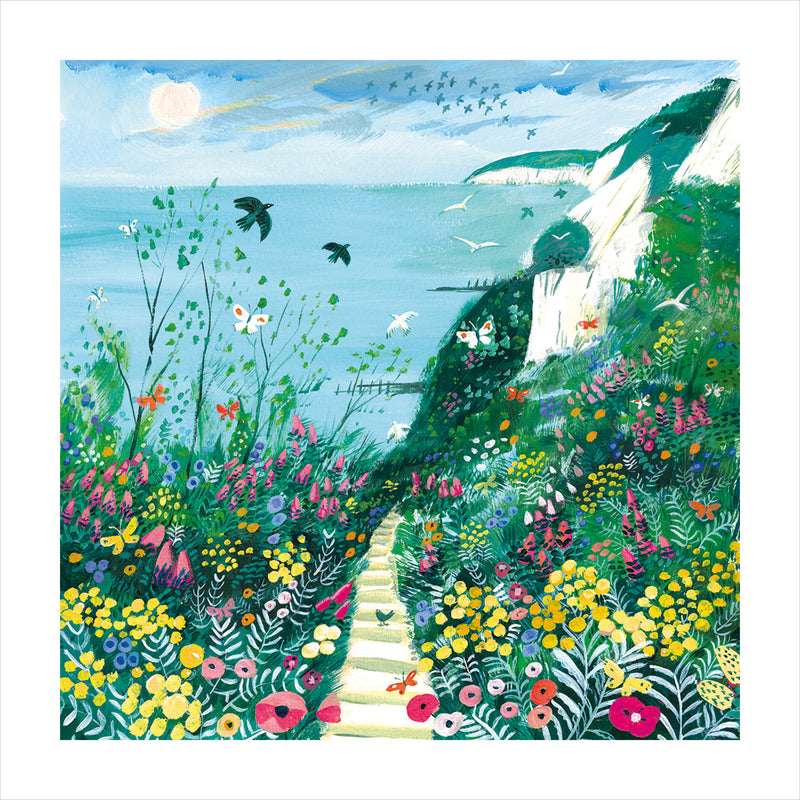Down to the Beach by Mary Stubberfield Blank Greeting Card with Envelope