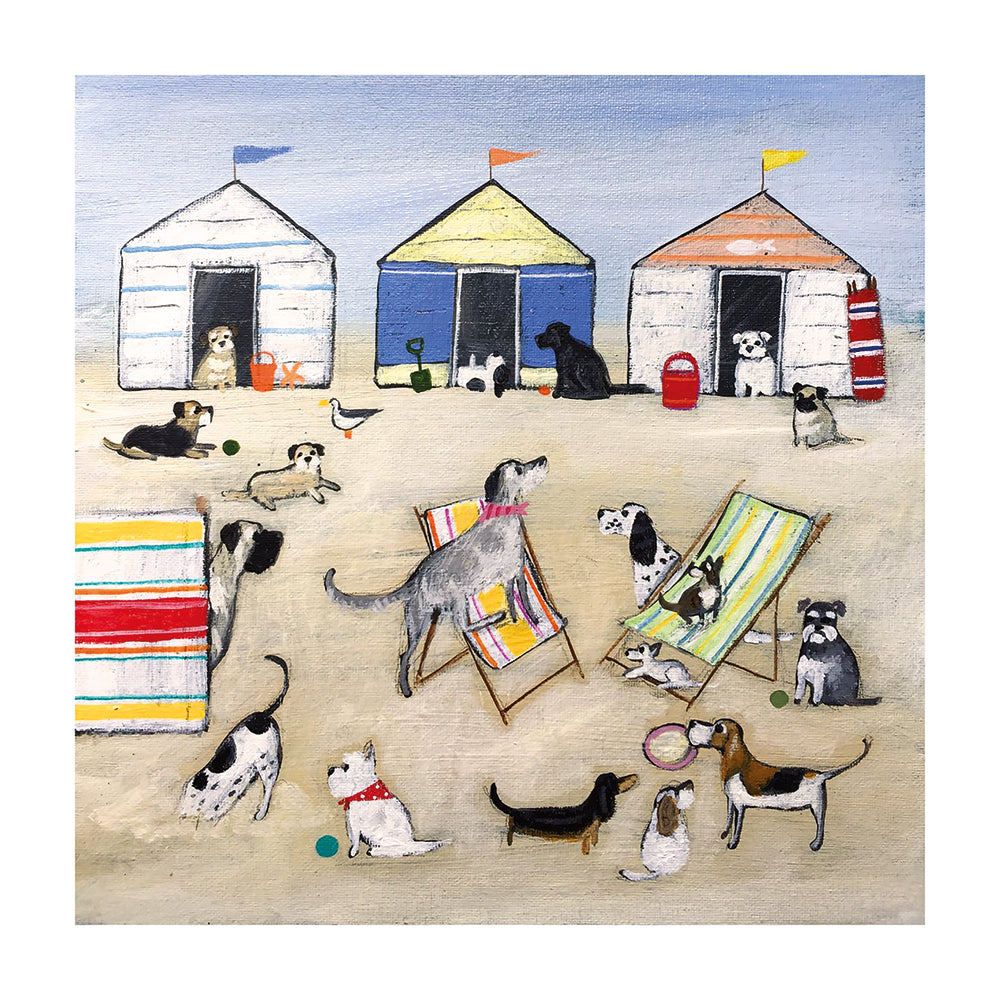 Dogs Day Out by Louise Rawlings Blank Greeting Card with Envelope - Bee's Emporium
