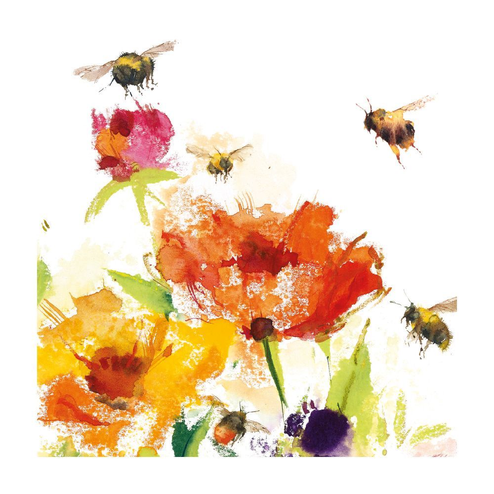 Busy Bees by Kate Osbourne Blank Greeting Card with Envelope - Bee's Emporium