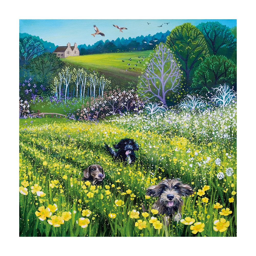 Field of Dreams by Anne-Marie Dahlstrom Blank Greeting Card with Envelope - Bee's Emporium