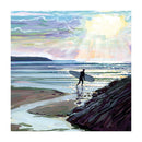 Sunset Surf by Steve Pleydell - Pearce Blank Greeting Card with Envelope