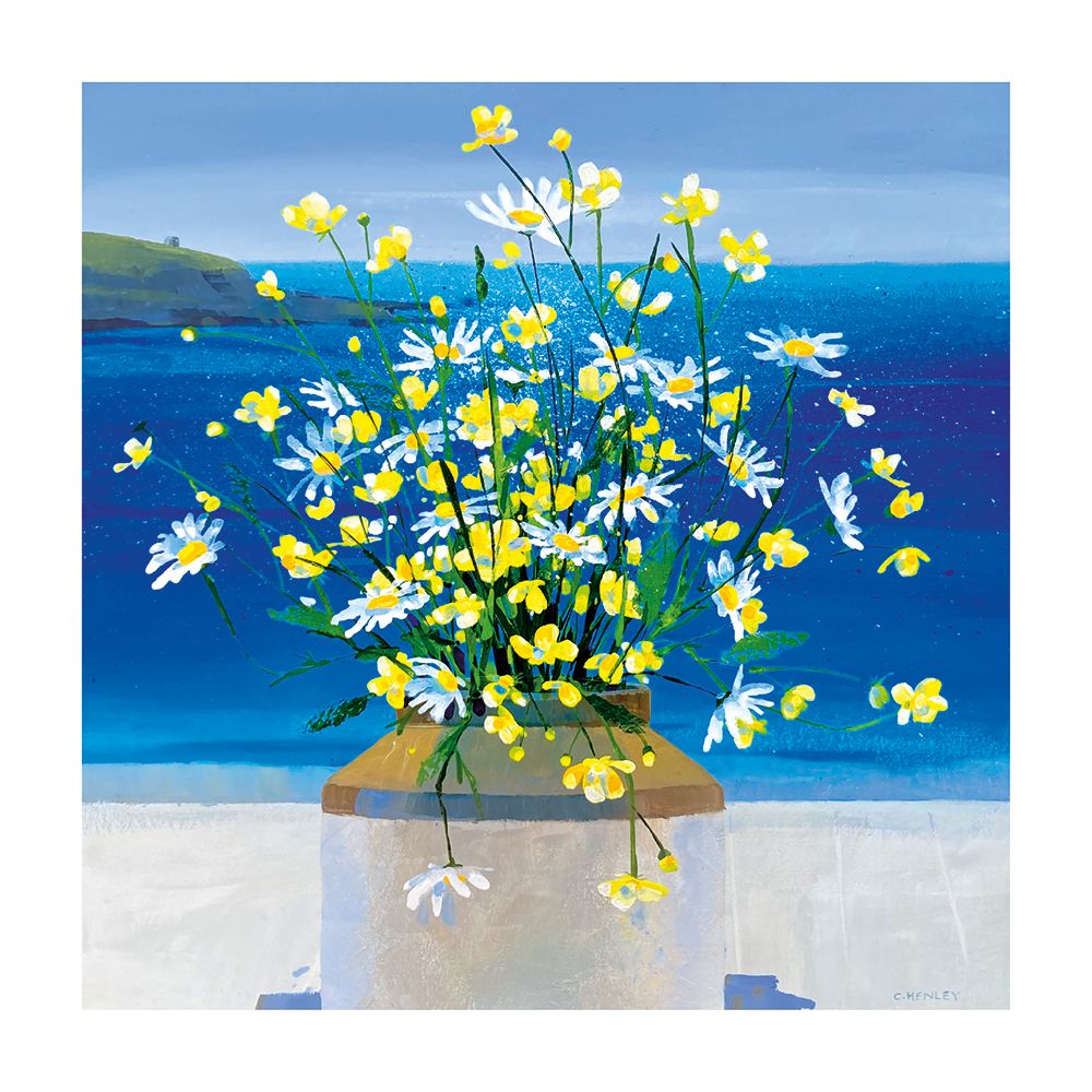 Coastal View by Claire Henley Blank Greeting Card with Envelope - Bee's Emporium