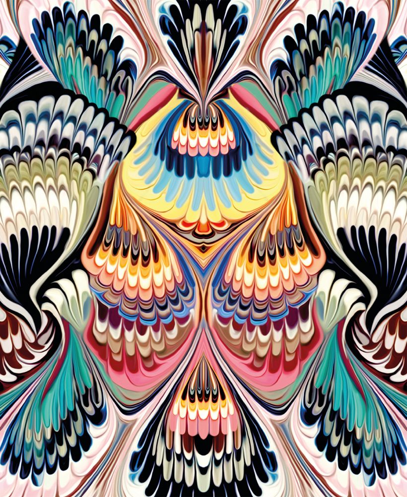 Mirror Marble by Mary Katrantzou Blank Greeting Card with Envelope - Bee's Emporium